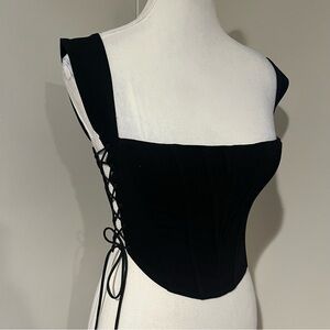 Mystique Boutique Black Corset with Lace Detailing